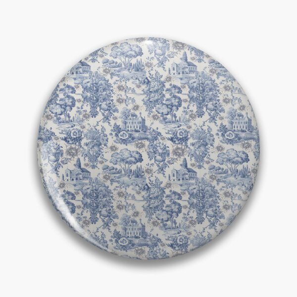 Item preview, Blue and White Floral French Country Toile designed and sold by Cute & Sassy Custom Gifting Boutiques.