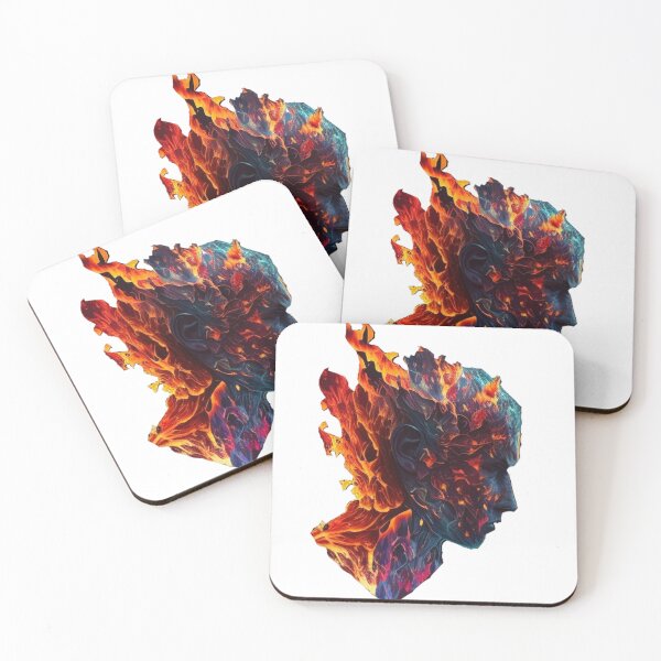 Item preview, A head in flames designed and sold by Majorprint.