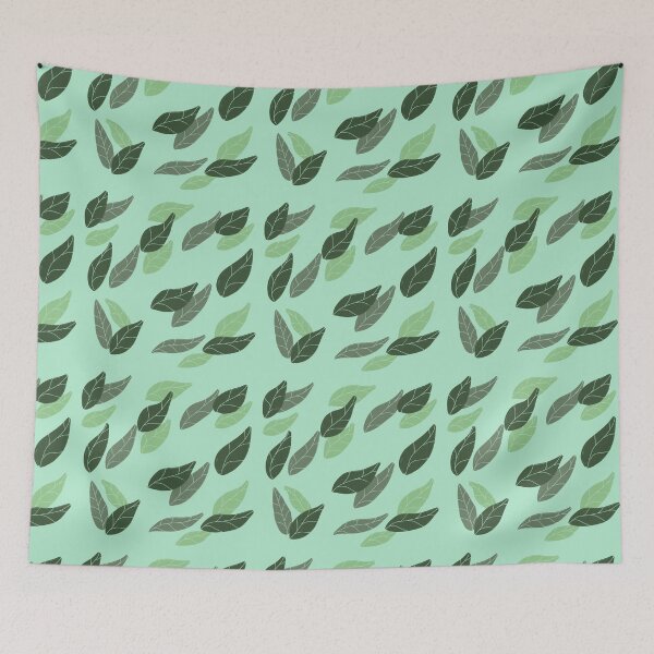Item preview, Leaves Falling on Mint  designed and sold by JaygiesDesign.