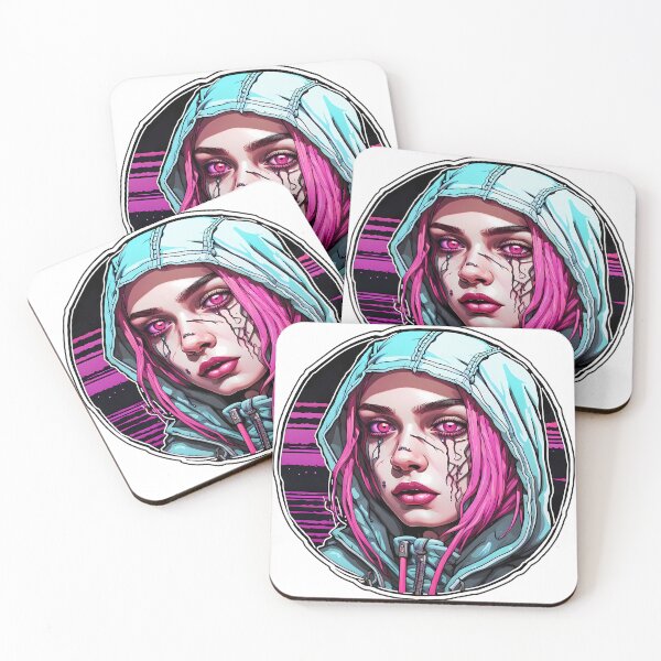 Item preview, Cyborg woman with hood illustration/vector art designed and sold by Salimgor Hangaround Music.