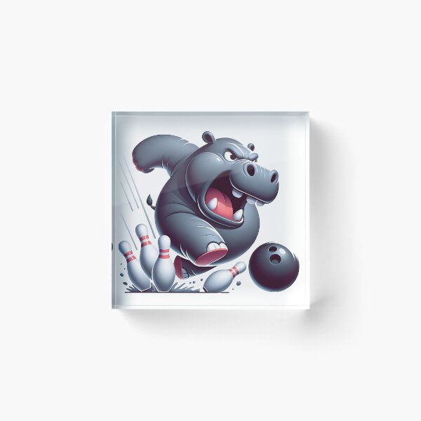 Item preview, Furious Hippo Strikes: Mastering Bowling designed and sold by 0penvimark.