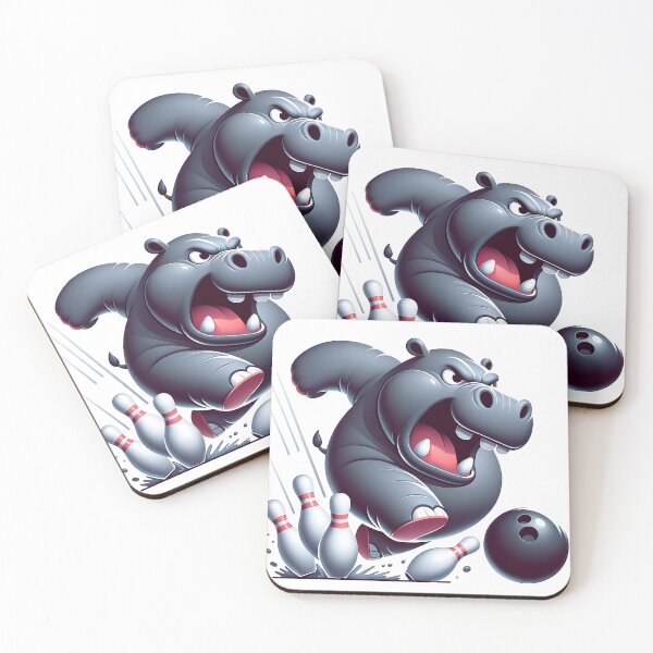 Item preview, Furious Hippo Strikes: Mastering Bowling designed and sold by 0penvimark.
