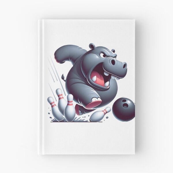 Item preview, Furious Hippo Strikes: Mastering Bowling designed and sold by 0penvimark.