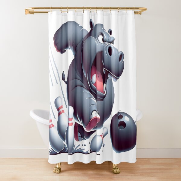 Item preview, Furious Hippo Strikes: Mastering Bowling designed and sold by 0penvimark.