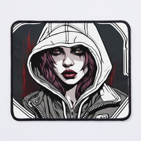 Item preview, Gangster woman with hood illustration/vector art designed and sold by Salimgor Hangaround Music.