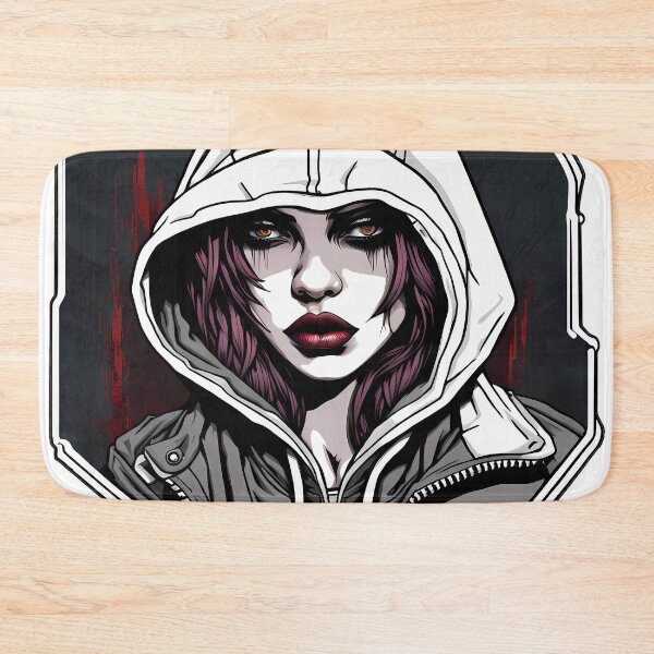 Item preview, Gangster woman with hood illustration/vector art designed and sold by Salimgor Hangaround Music.