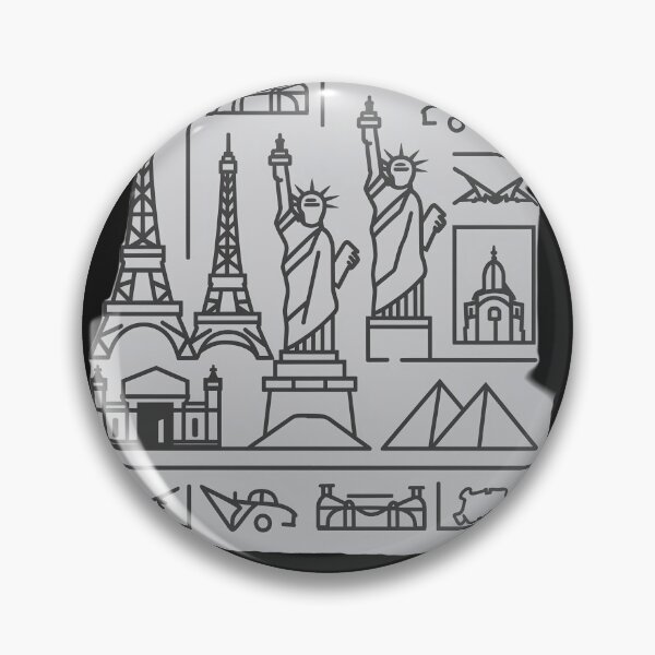 Item preview, Iconic Landmarks T-Shirt | World Travel Monuments Tee, Traveling lovers designed and sold by TrendyGraphTees.