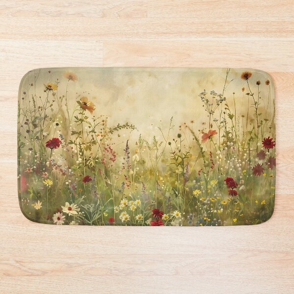Item preview, Red Accent Vintage Floral Print designed and sold by OrganizeMe.