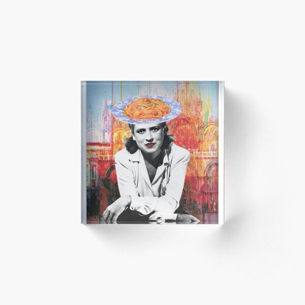 Pasta girl Acrylic Block