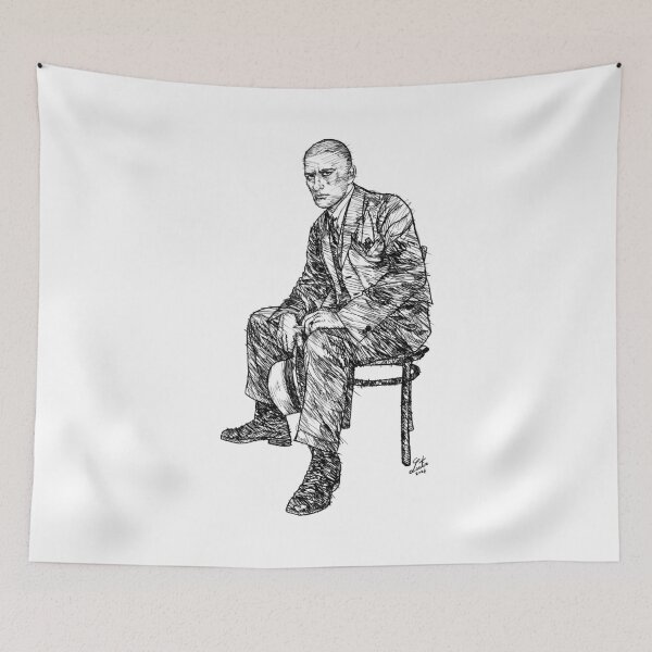 Item preview, VLADIMIR MAYAKOVSKY ink portrait .3 designed and sold by lautir.