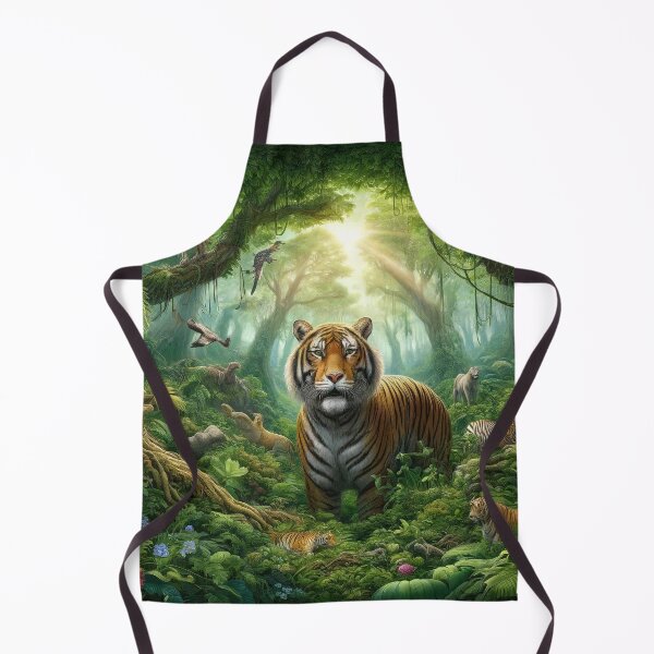 Item preview, Vibrant Forest with a Royal Bengal Tiger designed and sold by FantasyVillaArt.
