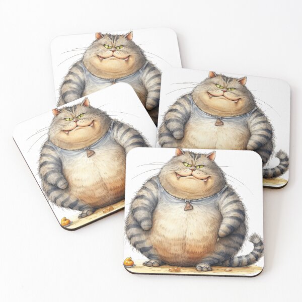 Item preview, happy fat cat designed and sold by Eiwaprints.