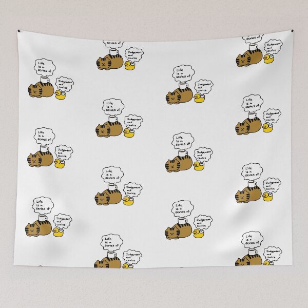 Item preview, a Cat and a Duck with cups of coffee designed and sold by superbaechoo.