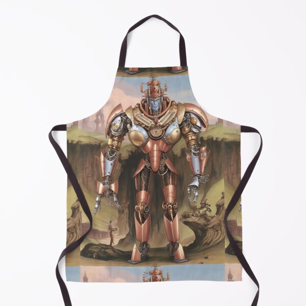 Item preview, Retro steampunk robot illustration artwork designed and sold by Vintage Designs +.