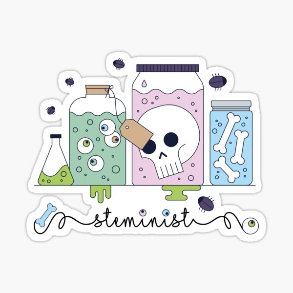 steminist women in stem science Sticker