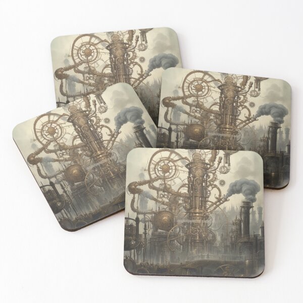 Item preview,  Retro steampunk robot illustration artwork designed and sold by Vintage Designs +.