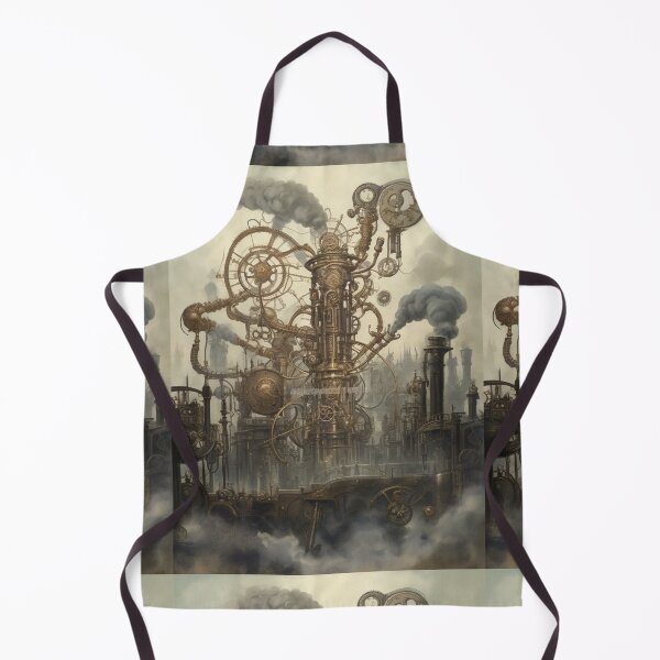 Item preview, Retro steampunk robot illustration artwork designed and sold by Vintage Designs +.
