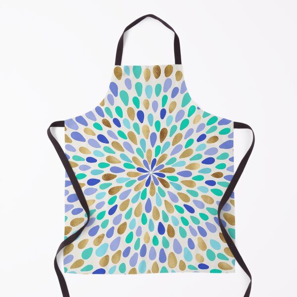 Item preview, Summer Blue Gold Flower Burst designed and sold by NdesignTrend.