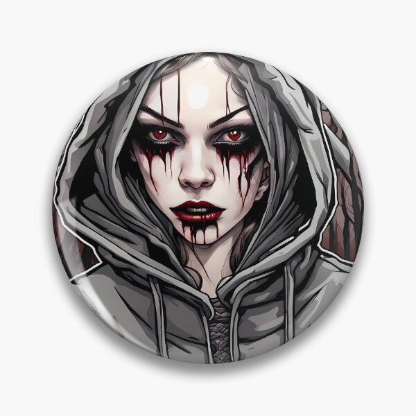 Item preview, Modern female vampire blood on face illustration/vector art designed and sold by Salimgor Hangaround Music.