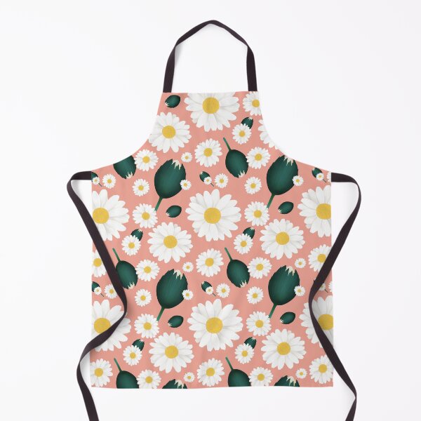 Item preview, Daisies on salmon pink designed and sold by turtlesandroses.