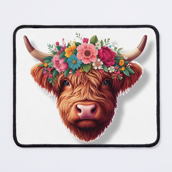 Item preview, Floral Highland Cow Sticker Scottish Highlander Bundle Floral Highlander designed and sold by SlocifieShop.
