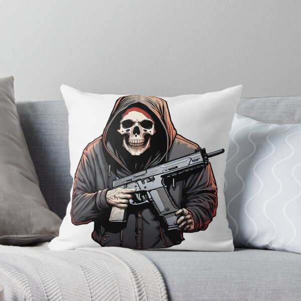 Item preview, Death with submachine gun illustration/vector art designed and sold by Salimgor Hangaround Music.