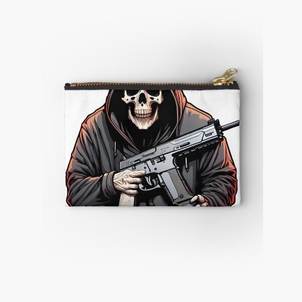 Item preview, Death with submachine gun illustration/vector art designed and sold by Salimgor Hangaround Music.