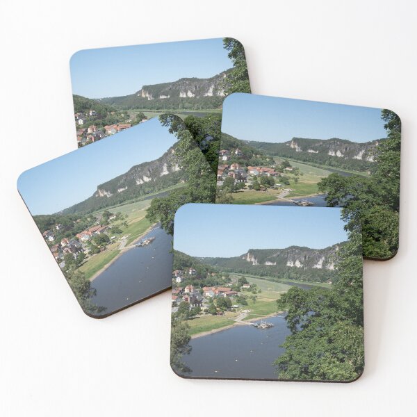 Item preview, View of the Elbe valley from the Kleine Bastei in Saxon Switzerland designed and sold by Heidemüllerin.