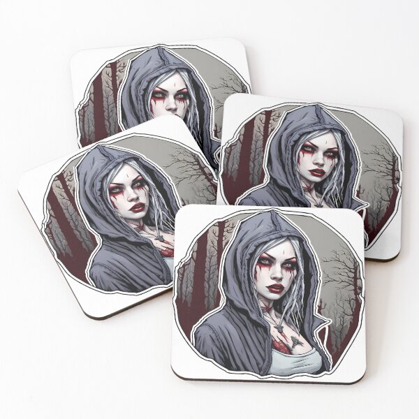 Item preview, Modern female vampire with blood illustration/vector art designed and sold by Salimgor Hangaround Music.
