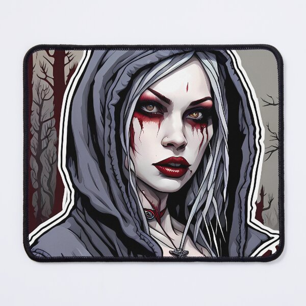 Item preview, Modern female vampire with blood illustration/vector art designed and sold by Salimgor Hangaround Music.