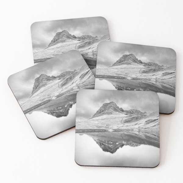 Item preview, Austrian Majesty: B&W Mountain Reflection in Alpine Lake designed and sold by InbalTurShalom.
