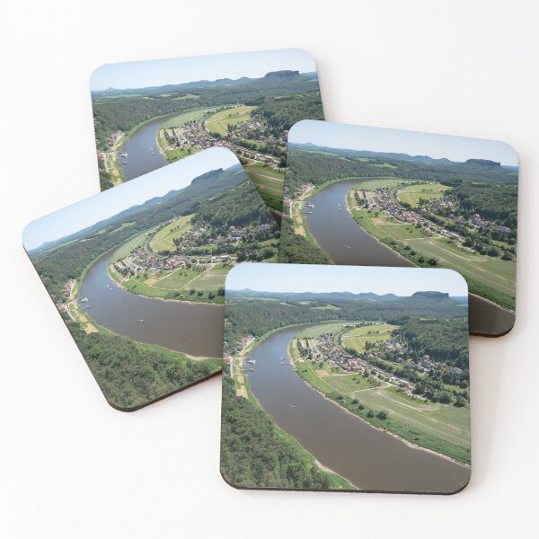 Artikelvorschau, Blick auf die Elbe und die grüne Landschaft in der Sächsischen Schweiz entworfen und verkauft von Heidemüllerin.