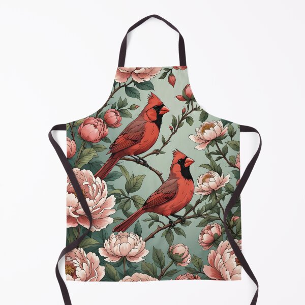 Item preview, A Pair Of Red Cardinal Birds and Peony Flowers Illustration designed and sold by taiche.