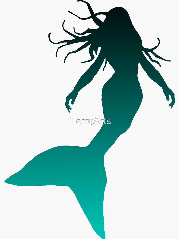 Mermaid Silhouette Illustration