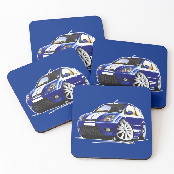 Item preview, Ford Fiesta ST (Facelift) Blue designed and sold by Yeomans Cartoons.
