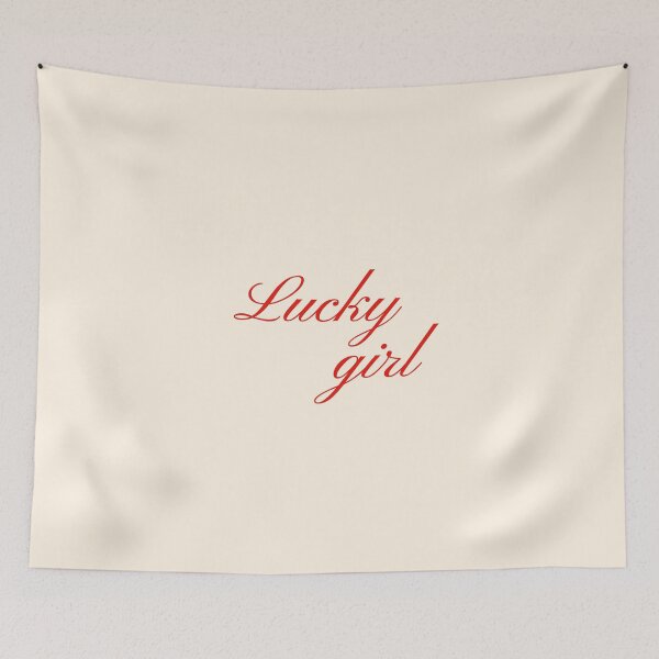 Item preview, Lucky Girl Pastel Aesthetic Pinterest Minimalist Art Design designed and sold by pointense.