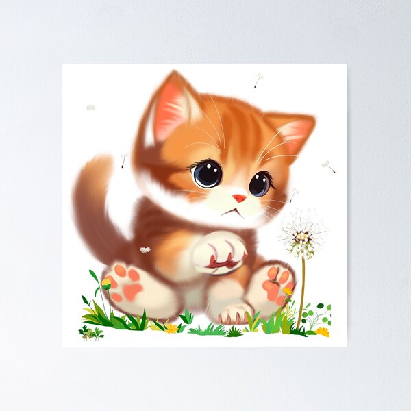 Item preview, Orange kitten and A fluff of Dandelion designed and sold by Sunny-Sally.
