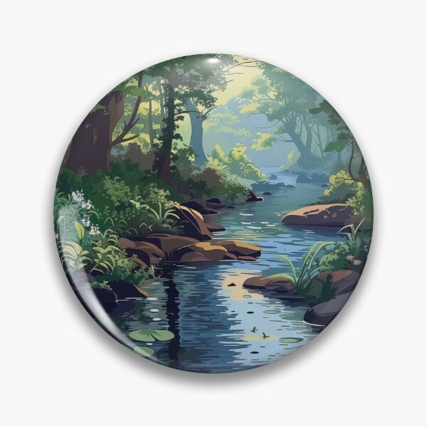 Item preview, Tranquil River through the Lush Forest designed and sold by palmyst.