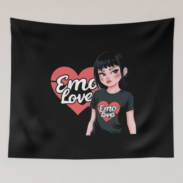 Item preview, Emo Girl Emo Love designed and sold by zaqare.