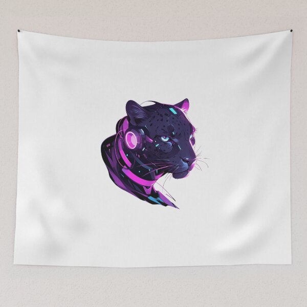 Item preview, Cyber Black Panther Futuristic Aesthetic  designed and sold by SMARTKIT  DESIGNAGENCY.