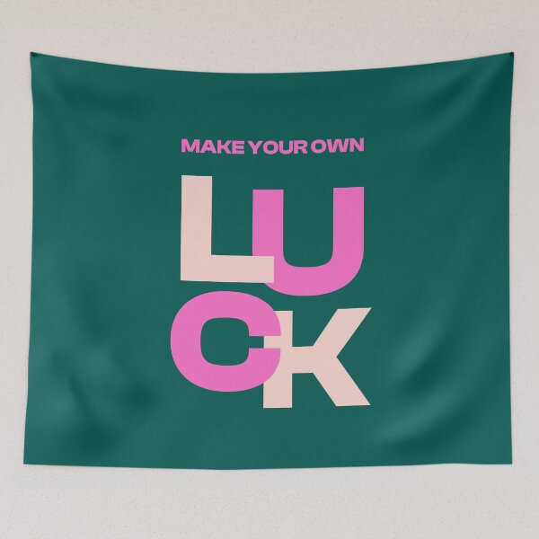 Item preview, Make Your Own Luck Pastel Aesthetic Pinterest Minimalist Art Design designed and sold by pointense.