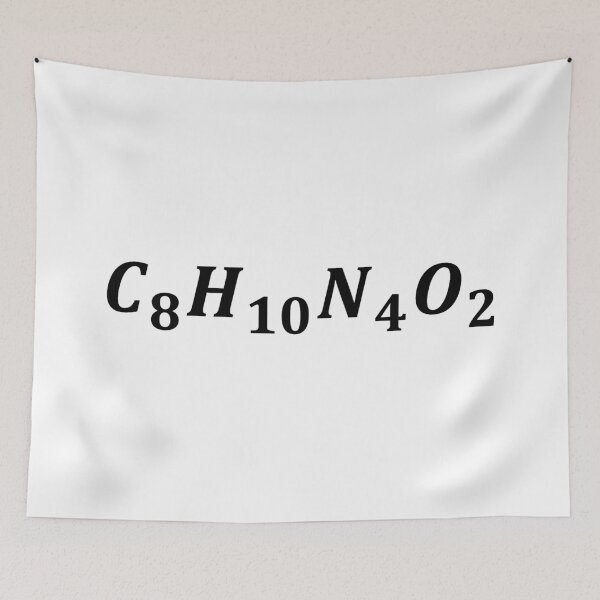 Item preview, cafeine molecule, chemistry and coffee designed and sold by NoetherSym.