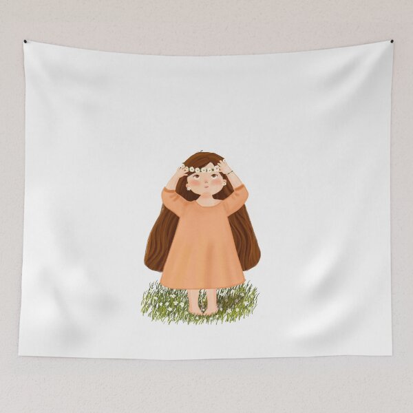 Item preview, Girl with a daisy crown designed and sold by DamlaTurgut.