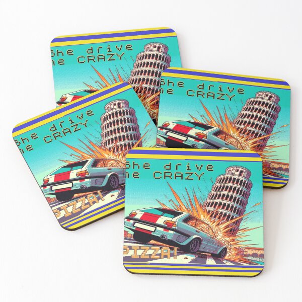 Item preview,  “Crash Course to Pisa: A Whimsical Drive Straight to PIZZA!” designed and sold by floryweb.