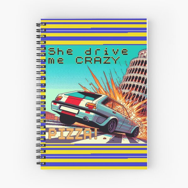 Item preview,  “Crash Course to Pisa: A Whimsical Drive Straight to PIZZA!” designed and sold by floryweb.