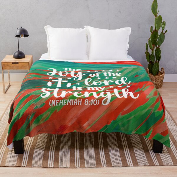 Item preview, Bible verses about strength - Nehemiah 8:10 - with Preppy Pink Crimson and Turquoise Mountain Aesthetic Art designed and sold by SpartanDStore.