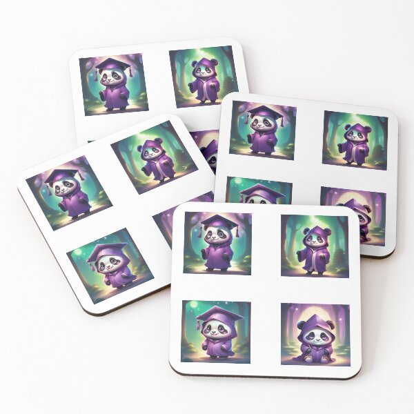 Item preview, Purple panda in cap and gown designed and sold by BritishDelights.