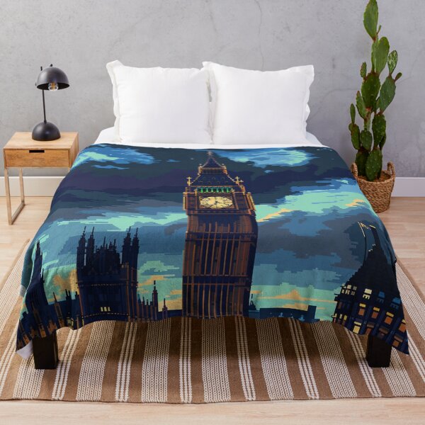 Item preview, London Big Ben at Night Pixel Art  designed and sold by SaintCurio.