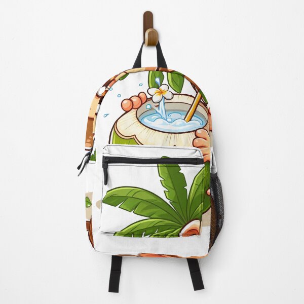 Item preview, cartoon of a monkey drinking coconut water designed and sold by MzulhilmiZam.