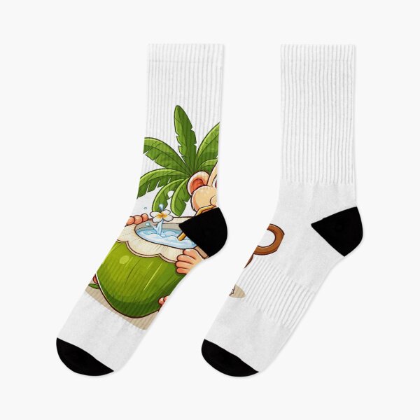 Item preview, cartoon of a monkey drinking coconut water designed and sold by MzulhilmiZam.